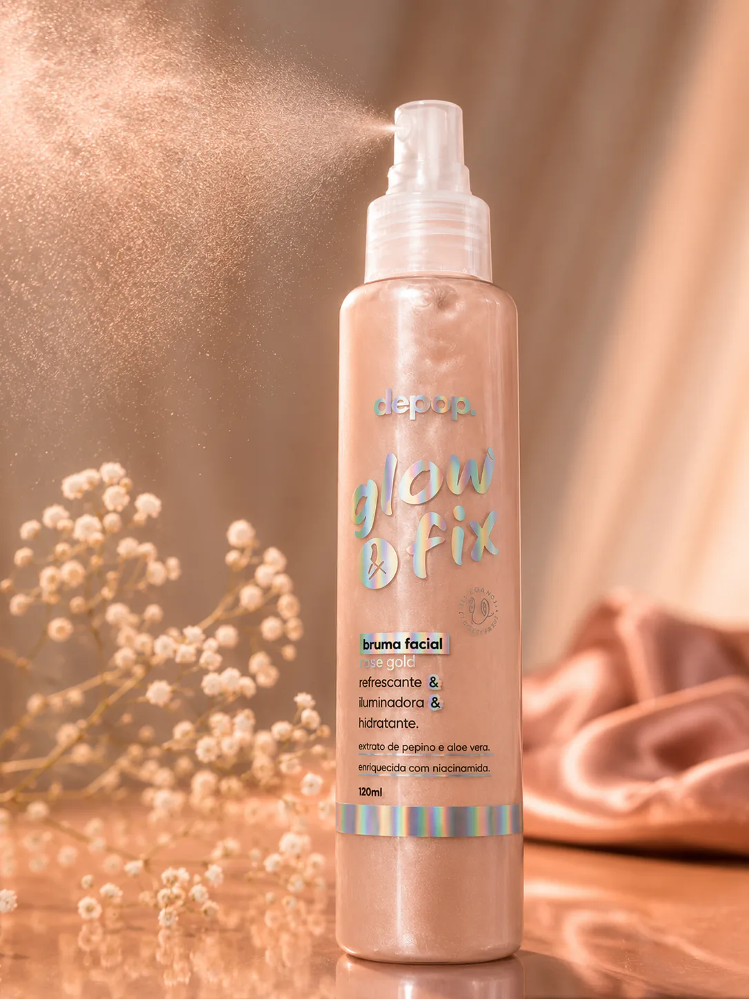 Bruma Facial Glow Fix Rose Gold Depop