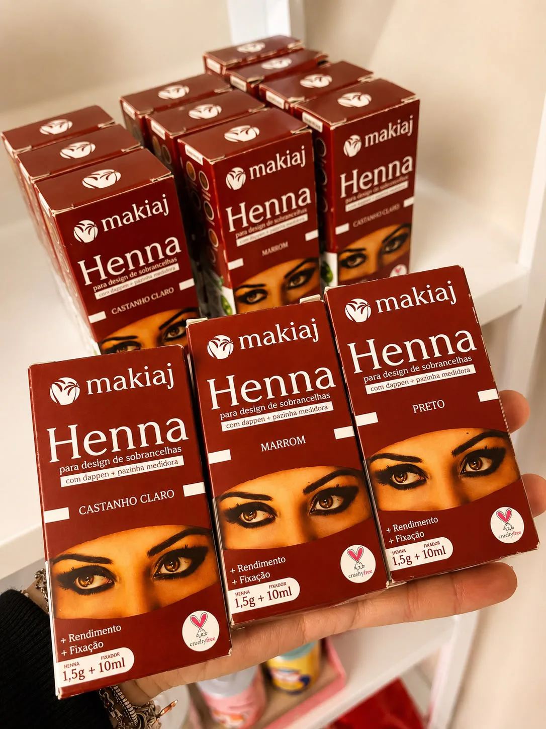 Henna para Design de Sobrancelhas Makiêj – 1,5g + Fixador 10ml