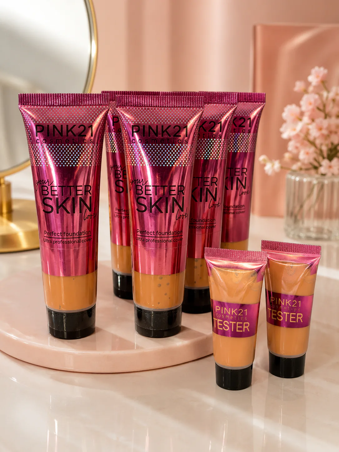 Base Líquida Pink 21 Your Better Skin Cover – Perfect Foundation