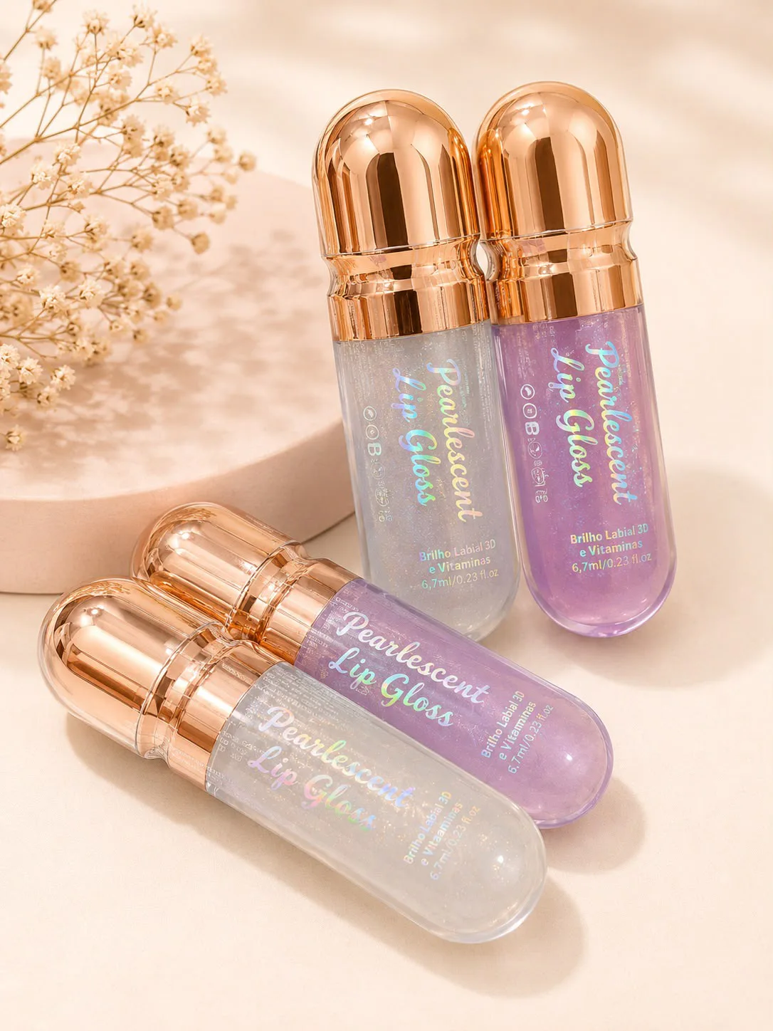 Gloss Labial Perolado Pearlescent Lip Gloss