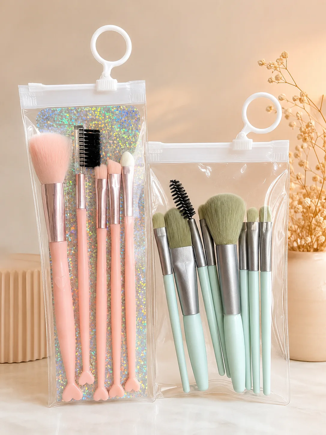 Kit de Pincéis para Maquiagem – Disponível nas versões com 5 e 8 peças